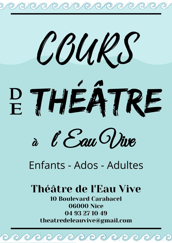 Cours de théâtre - Affiche